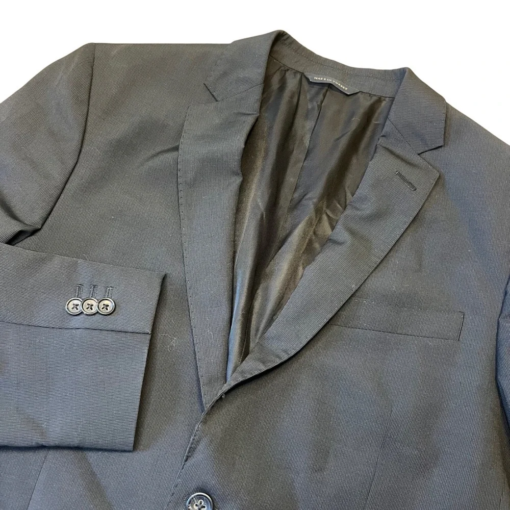Banana Republic Men's Blazer Jacket 40R Black Wool Mohair‎ Formal Career